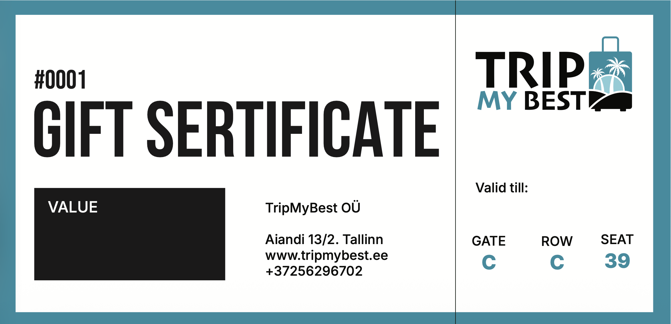 Подарочный сертификат TripMyBest